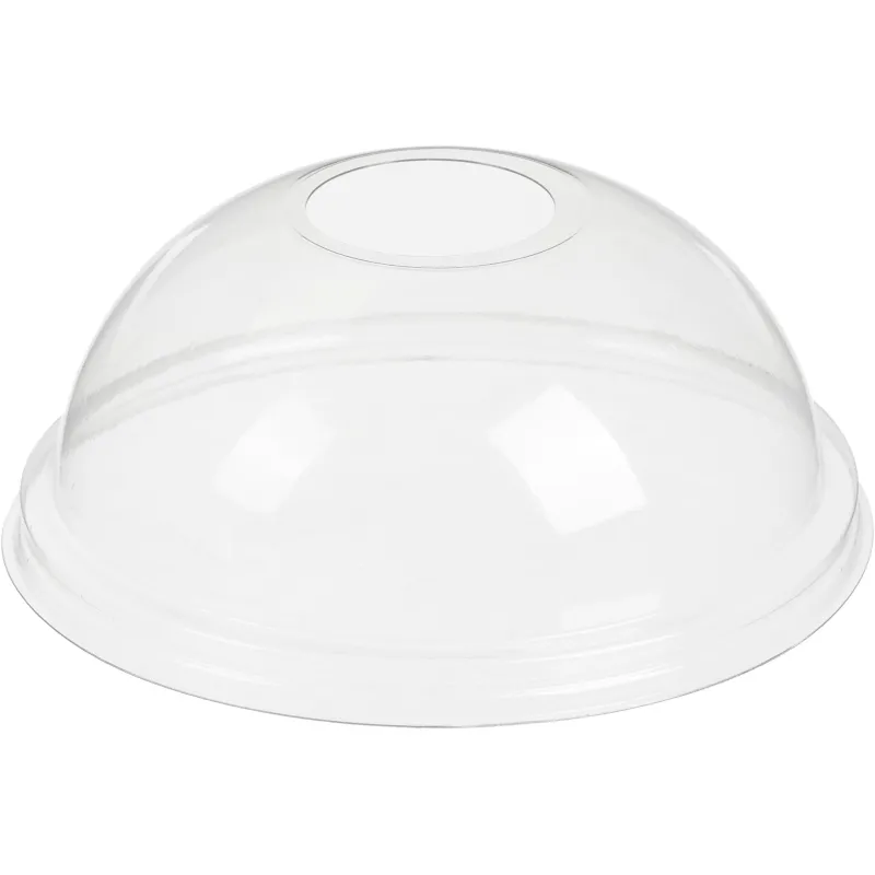 Крышка для стакана d95мм купольная c отверстием ПЭТ 1000шт/кор Стиролпласт 1866823 12141502