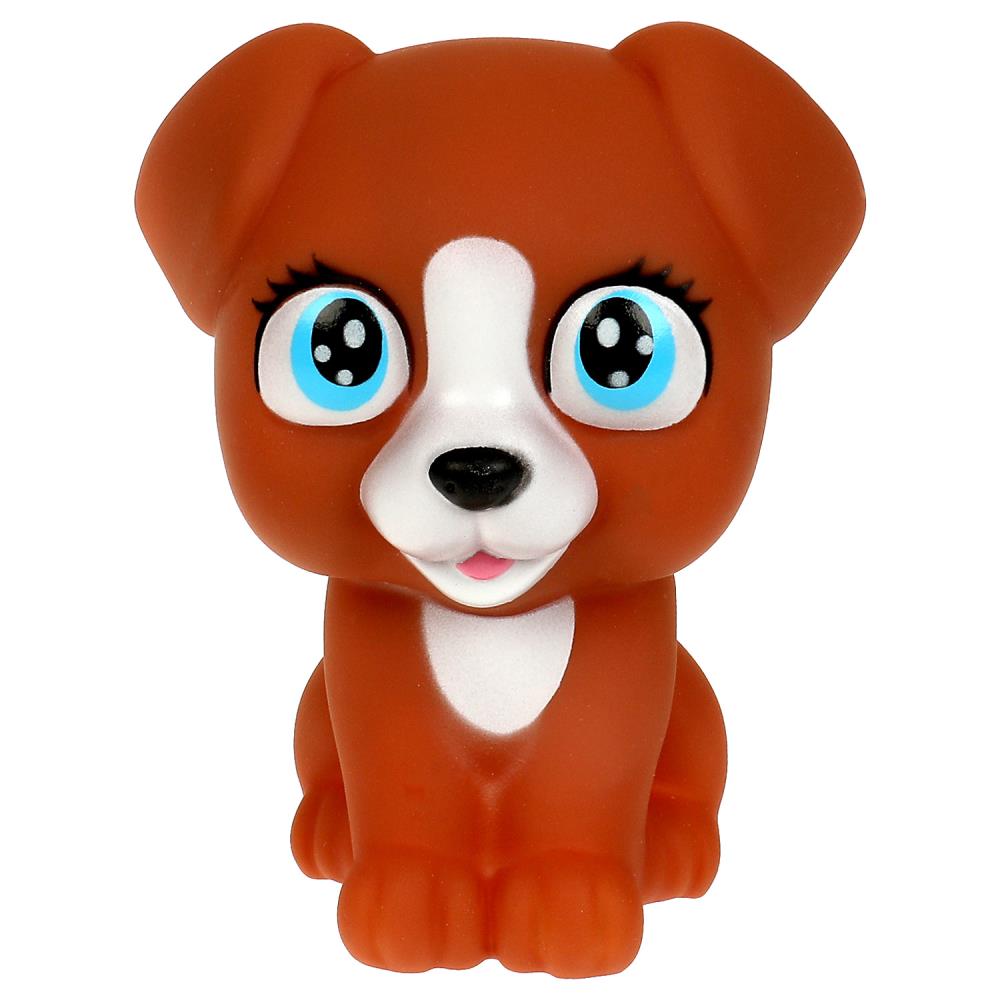 Игрушка для ванны собачка коричневая, 10 см. 1 шт. в сетке КАПИТОШКА YF-01-2023