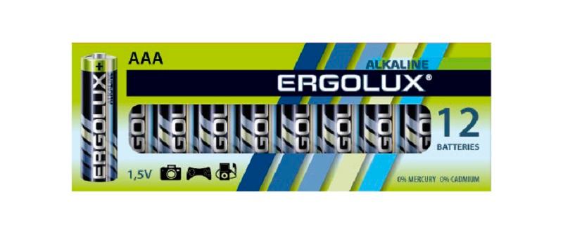 Батарейка Ergolux AAA/LR 03 Alkaline BP-12 (LR 03 BP-12, 1.5В)(12 шт в уп.) 1568796 11745