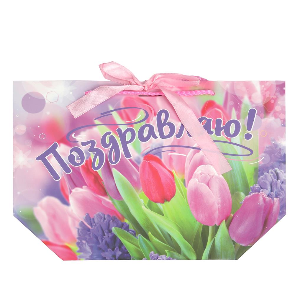 Пакет сумка с цветами, размер М Чудо праздник PBM-115899-FLW