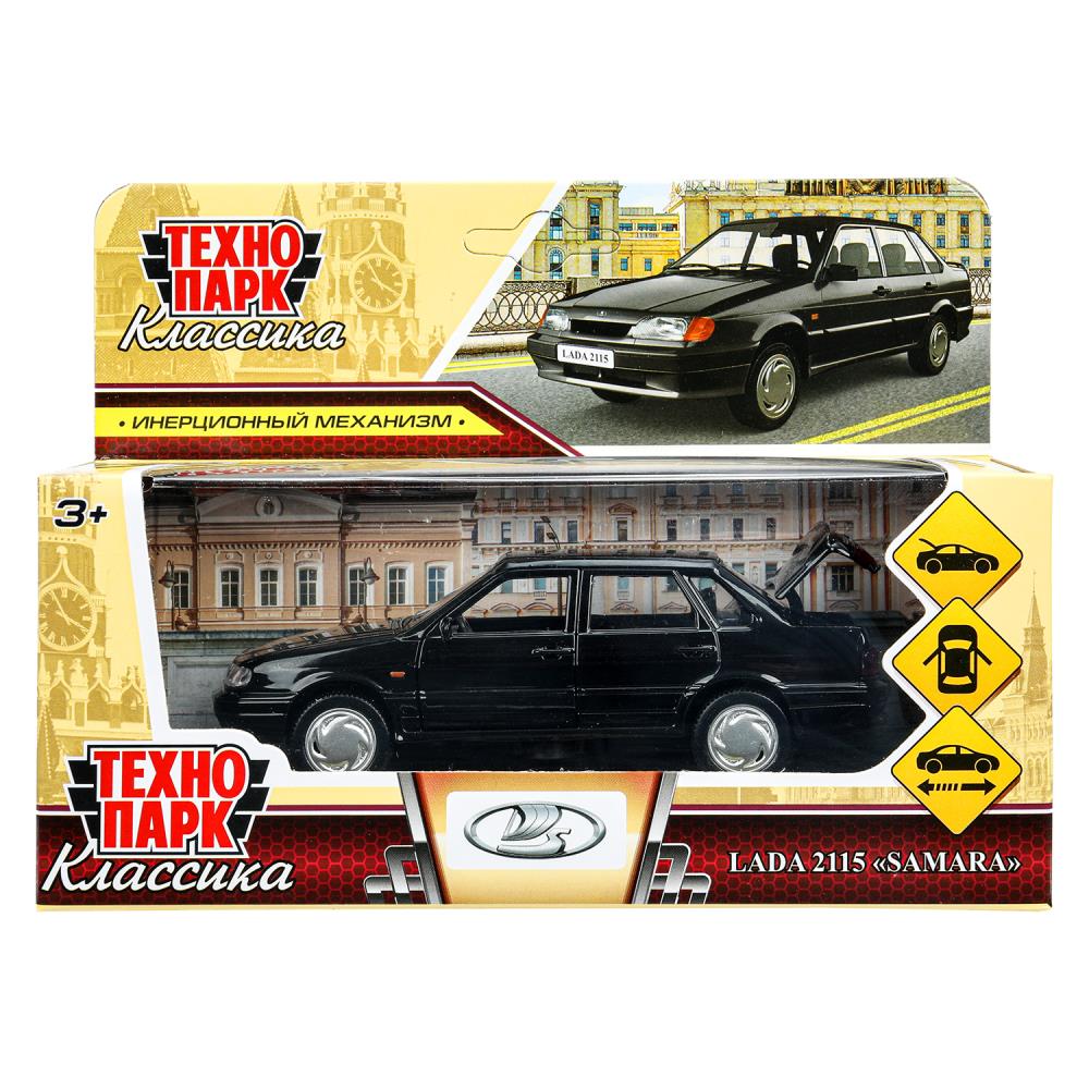 Машина металлическая "Ваз-2115 Самара", 12 см. черный Технопарк 2115-12-BK-WOD