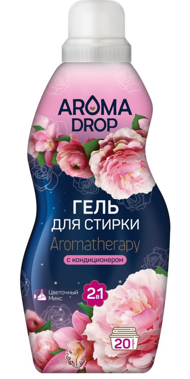 Гель для стирки AROMA DROP 2 в 1 Aromatherapy Цветочный микс 1000 г 4602984020904
