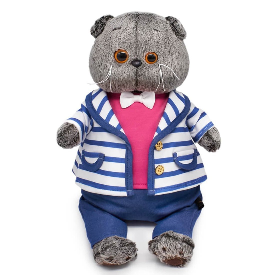 Мягкая игрушка Басик в полосатом жакете 22 см BudiBasa Ks22-265