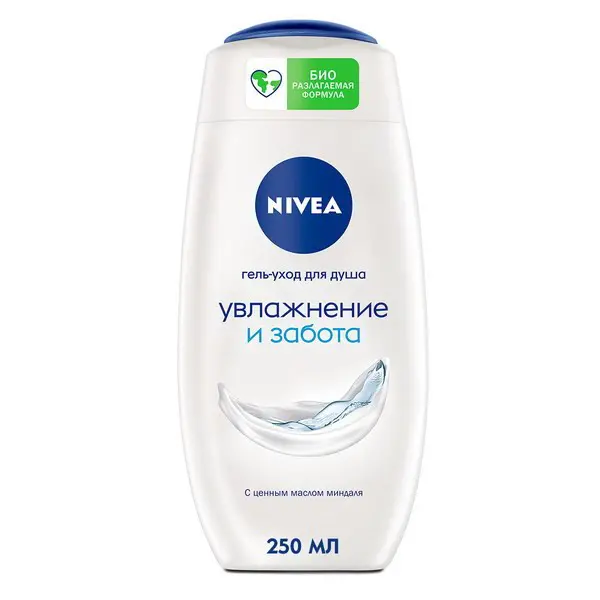 Гель-уход для душа NIVEA Увлажнение и забота (Hydra IQ) 250мл 4605698005939