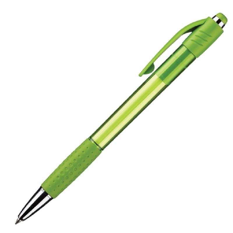Ручка шариковая автоматическая Attache Happy синяя (зеленый корпус, толщина линии 0.5 мм) 389744