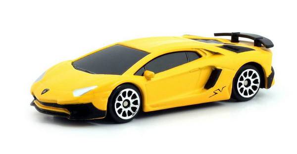 1:64 Машина металлическая RMZ City, без механизмов Lamborghini Aventador LP 750-4 Superveloce (цвет матовый желтый) Uni-Fortune 344994SM(C)