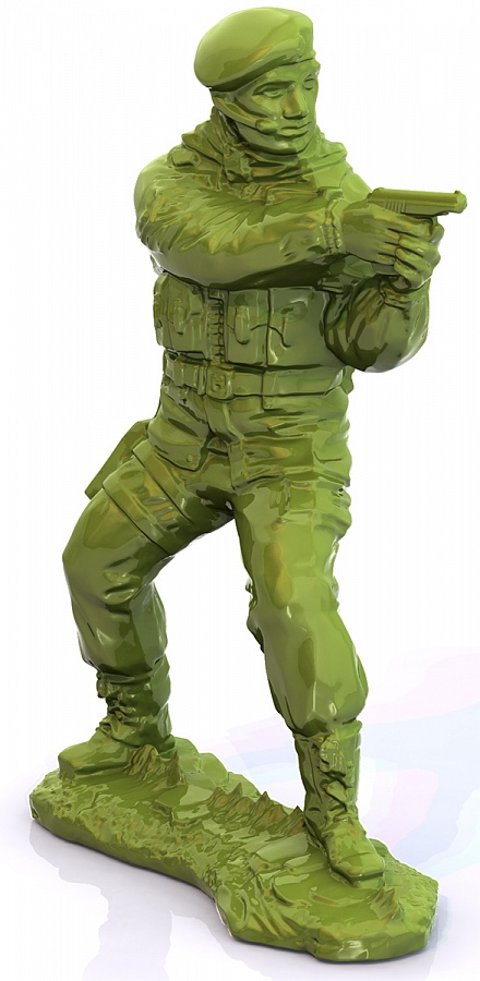 Солдаты ВДВ России (десантник с лопаткой или стрелок из пистолета в асс.) Нордпласт Н-312