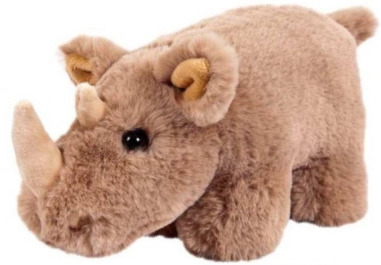 Носорог коричневый, серия "В дикой природе, 18 см. игрушка мягкая Abtoys M5046
