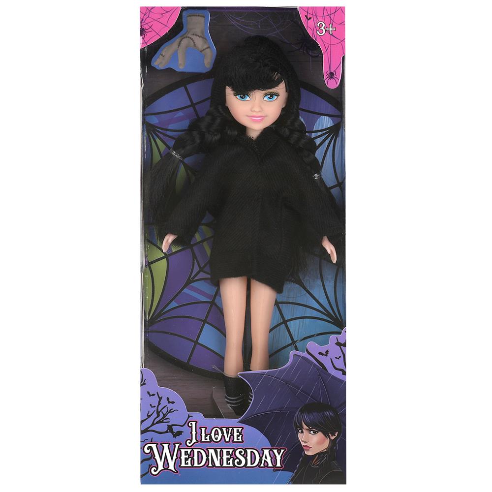 Кукла Я люблю Уэнсдей, в платье, 23 см. Likee Girl LG23-ILW-3-RU