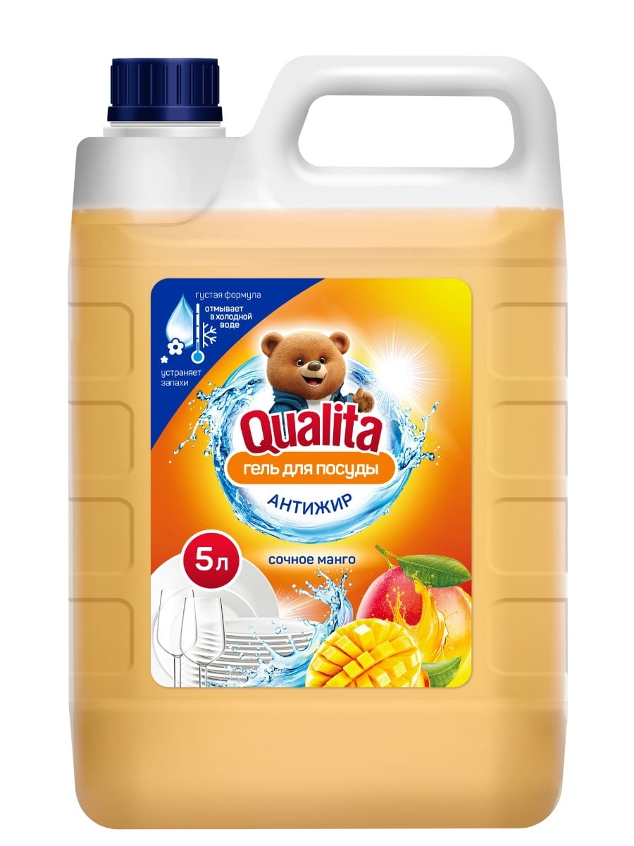 QUALITA Средство для мытья посуды Манго (СП) канистра 5000мл 4600999064388