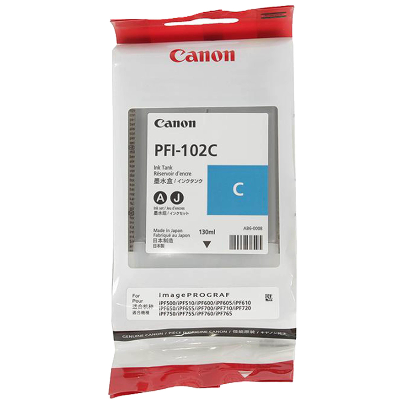 Картридж струйный Canon PFI-102C (0896B001) гол. для IPF500/600/700 239338