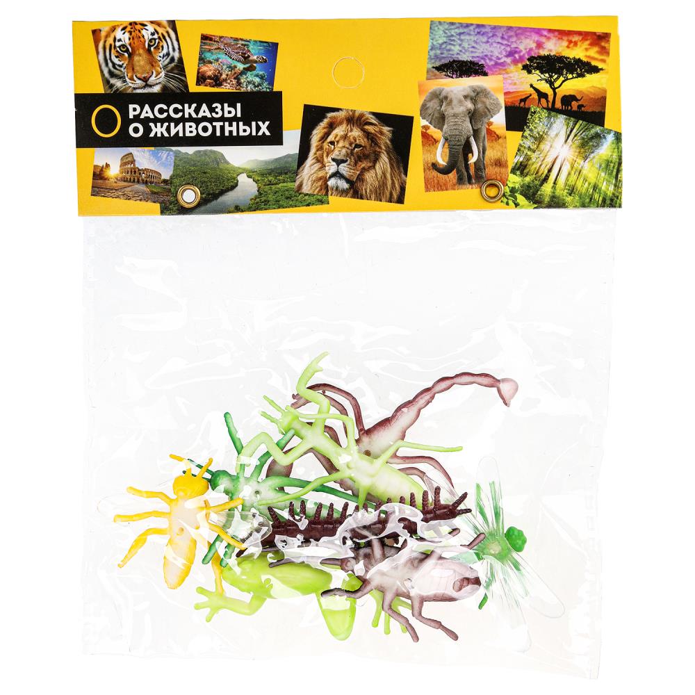 Игрушка пластизоль насекомые, 8 шт. Играем Вместе 837D-1R (240)