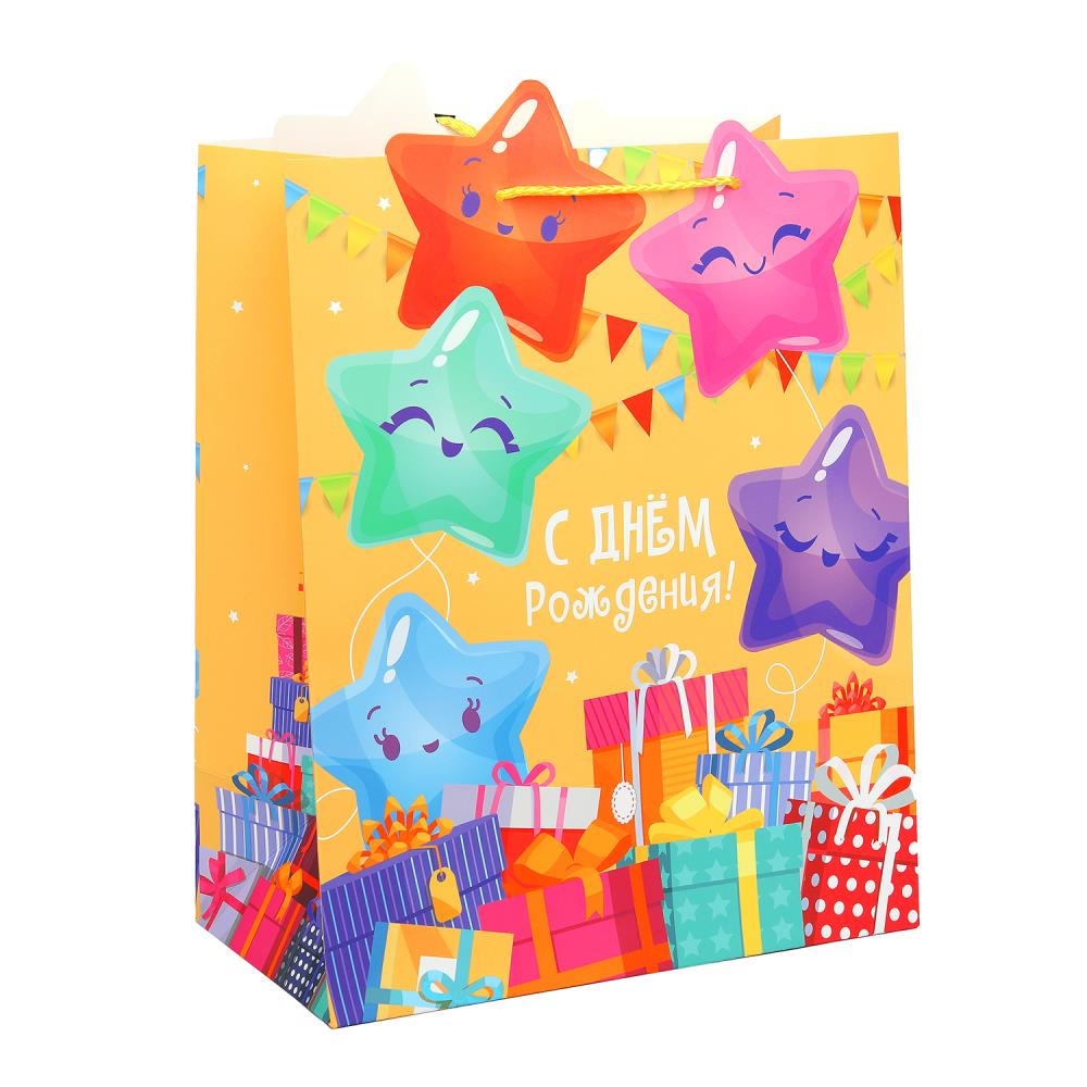 Пакет с фигурной вырубкой, подарочный, размер L, 26х32х14 см. Чудо праздник PLF-112910-HB5