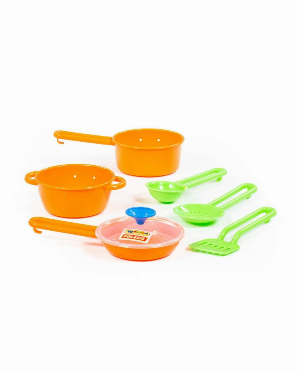 ПОЛЕСЬЕ Набор посуды Поварёнок №1, 19,5х13,5х9см оранжевый П-40688/оранжевый