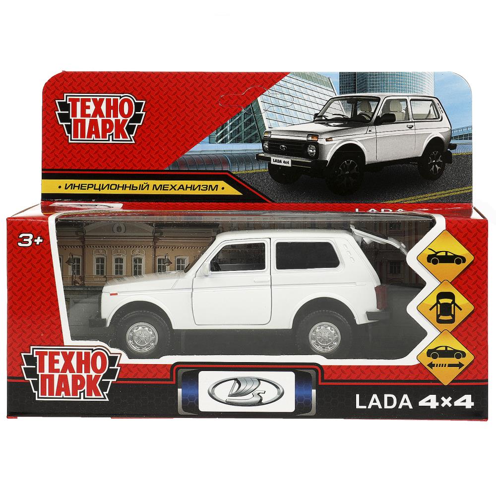 Машина металлическая Лада 4x4, 12 см, белый, Технопарк LADA4X4-12-WH