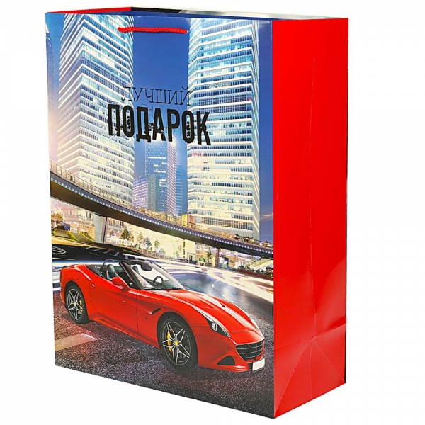 Пакет глянцевый для подарка, размер Xl, 33,5х45х15 см. Чудо праздник PXL-97435-SC (60)