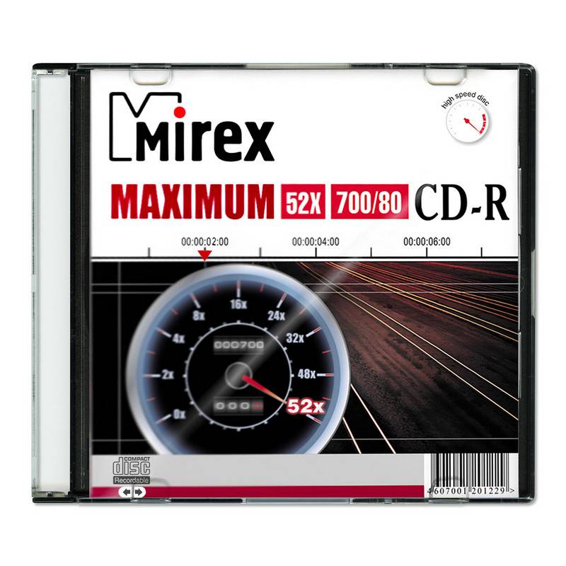 Диск CD-R Mirex 0,7 GB 52x UL120052A8S 838851