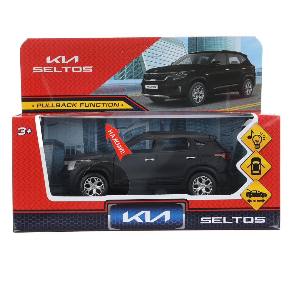 Машина металлическая свет-звук "Киа Селтос", 12 см. черный матовый Технопарк SELTOS-12SL-MATBK