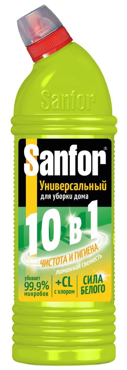 Средство Sanfor универсал санитарно-гигиеническое лимонная свежесть1000г 4602984010356