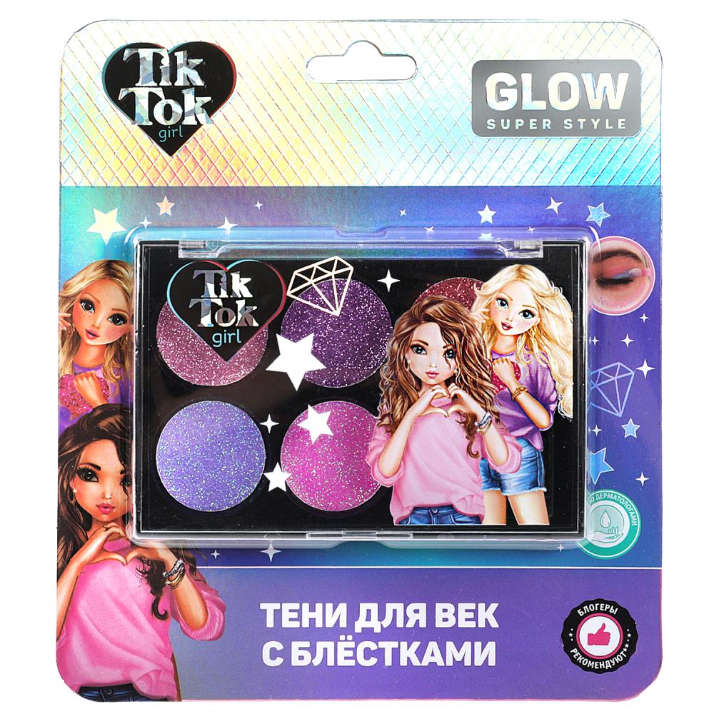 Косметика для девочек тени с блестками для век, 6 г TIK TOK GIRL YS98083-TTG