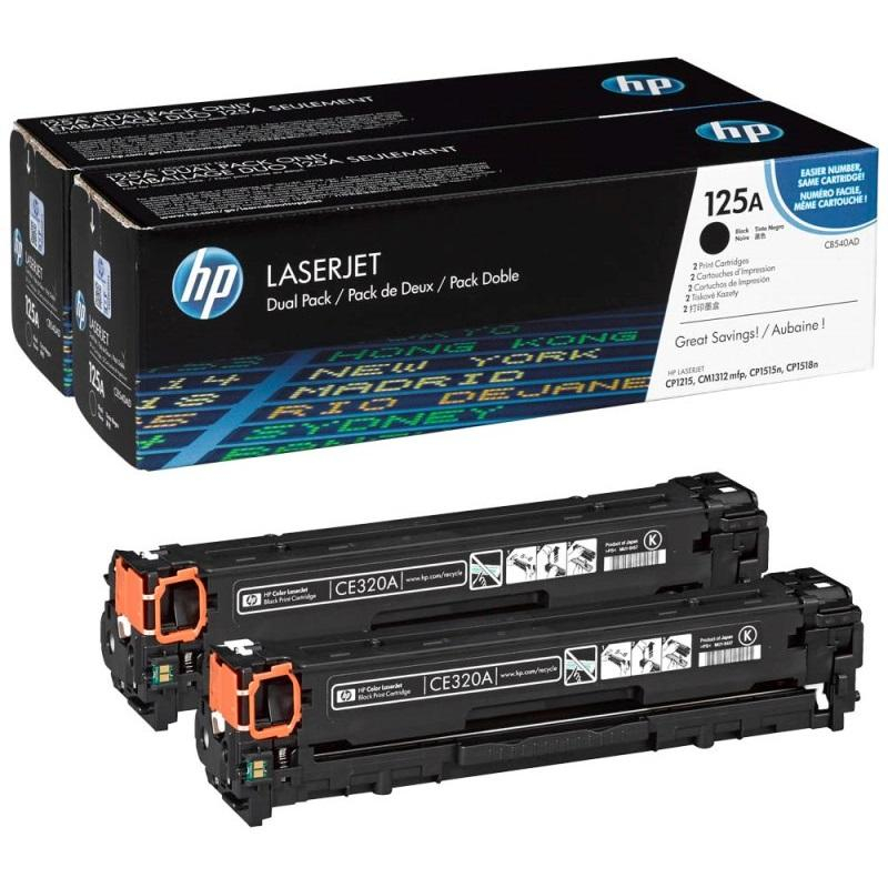 Картридж лазерный HP 125A CB540AD чер. для LJ CP1215/1515 (2шт/уп) 310323