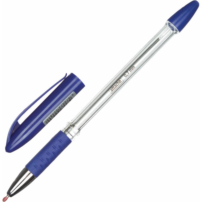 Ручка шариковая Attache, манжетка, мет.након., синие чернила 1240600