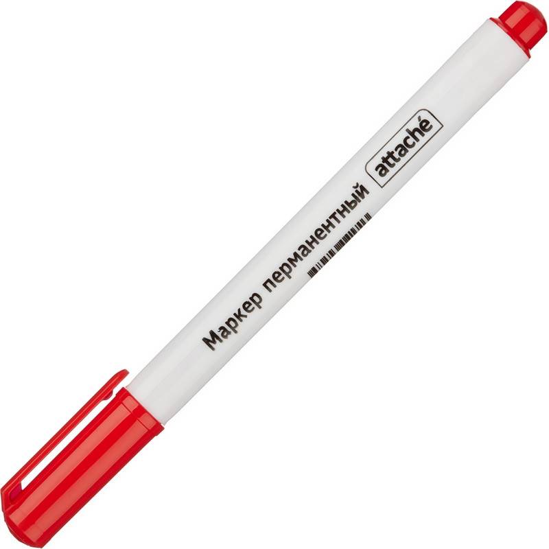 Маркер перманентный Attache красный (толщина линии 0.5 мм) 954120