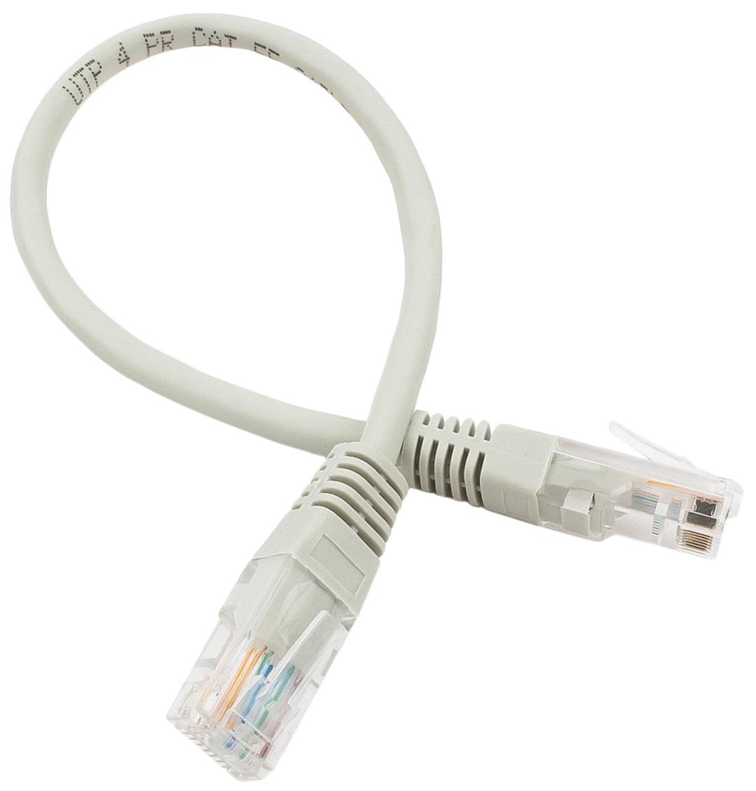 Патч-корд UTP Cablexpert PP10-0.25M кат.5e, 0.25м, литой (серый) 1114316
