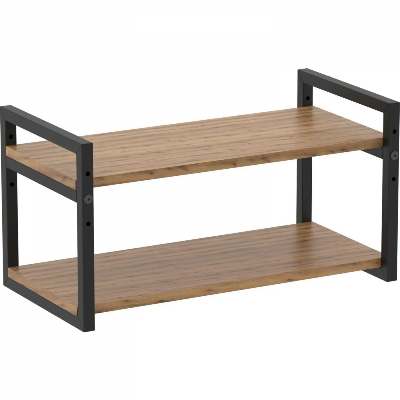 Полка TI_настен/настоль Комус Онега-7 290х580 мет чер/ЛДСП дуб вотан 2216047