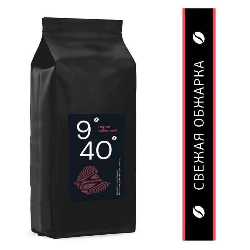 Кофе жареный в зернах 9/40 Original coffee blend, 1кг Деловой стандарт 1715102