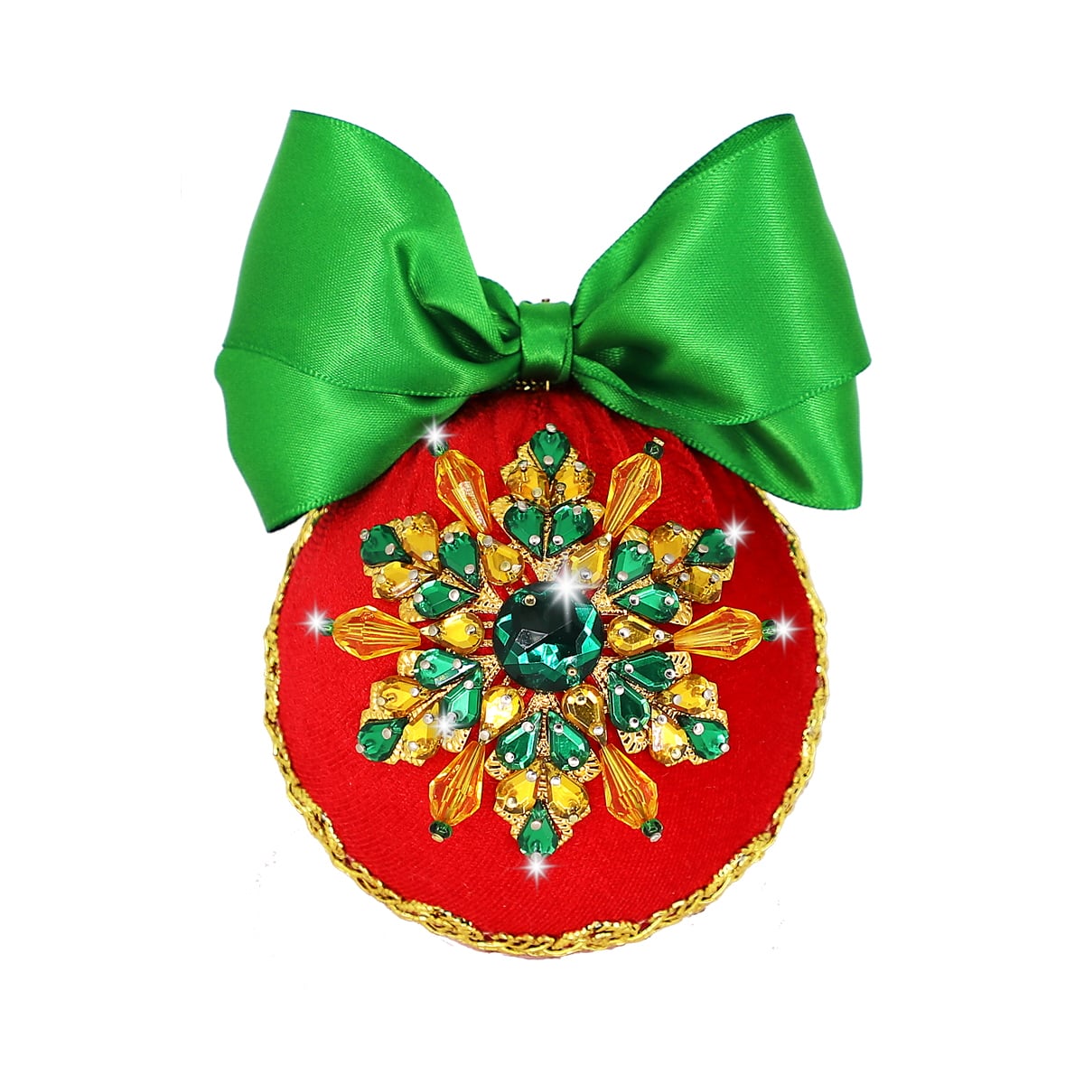 Шар новогодний Снежинка красная Волшебная мастерская КБ-12