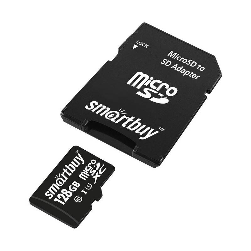 Карта памяти SmartBuy microSDXC 128Gb UHS-I Cl10 +ад, SB128GBSDCL10-01 948614