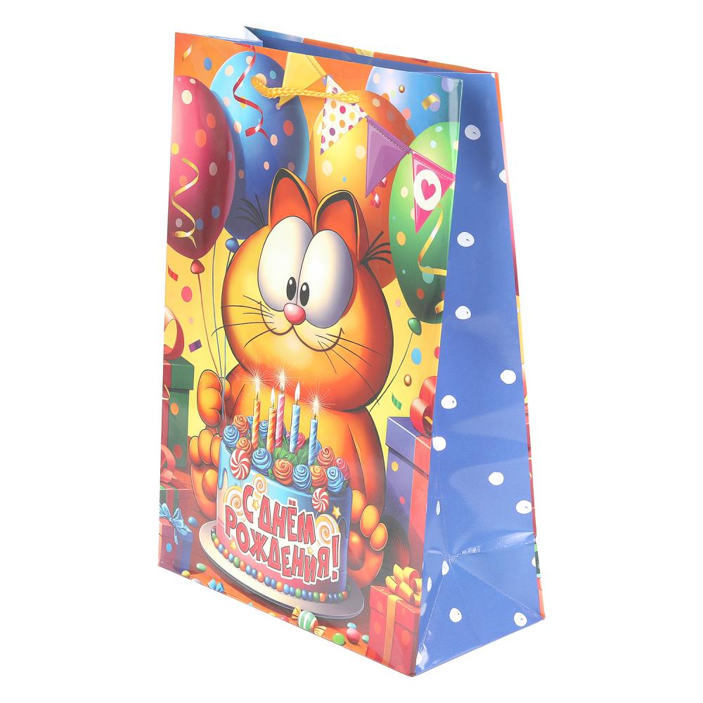 Пакет подарочный глянцевый ML, "Рыжий Кот", 140 гр/м Чудо праздник PML-130532-GF