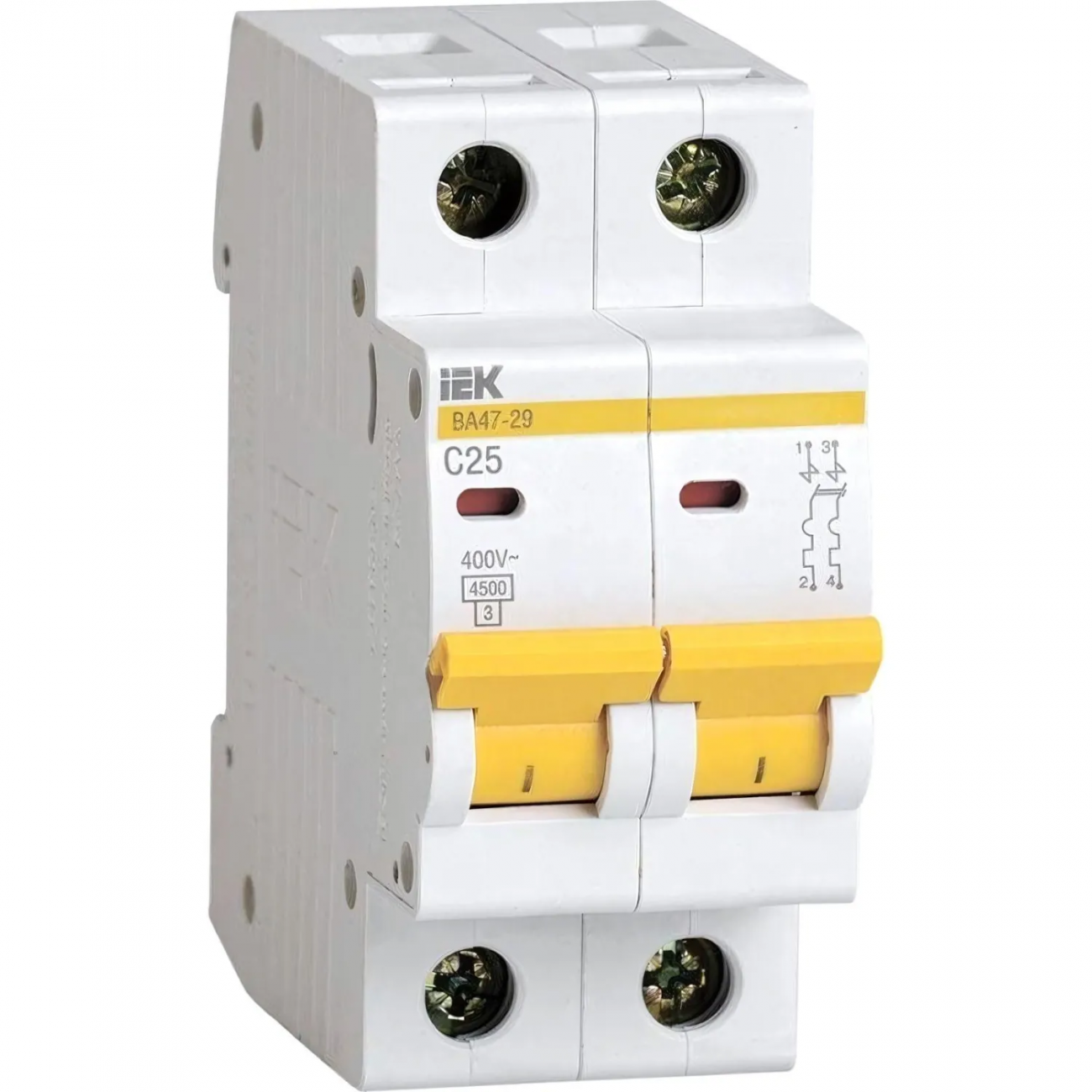 Выключатель автомат. IEK ВА47-29 2п C 25А 4.5кА MVA20-2-025-C 1533805