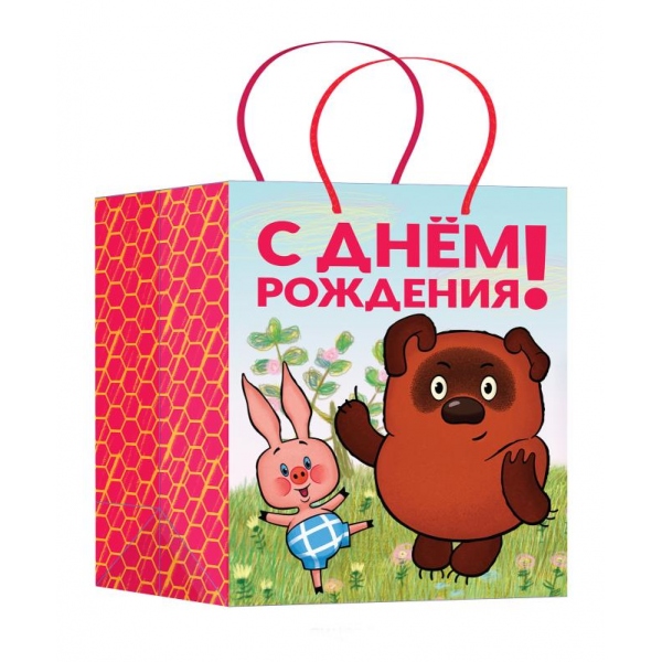 Пакет подарочный Союзмультфильм матовый, размер L, "Винни Пух" Чудо праздник PL-122042-VP