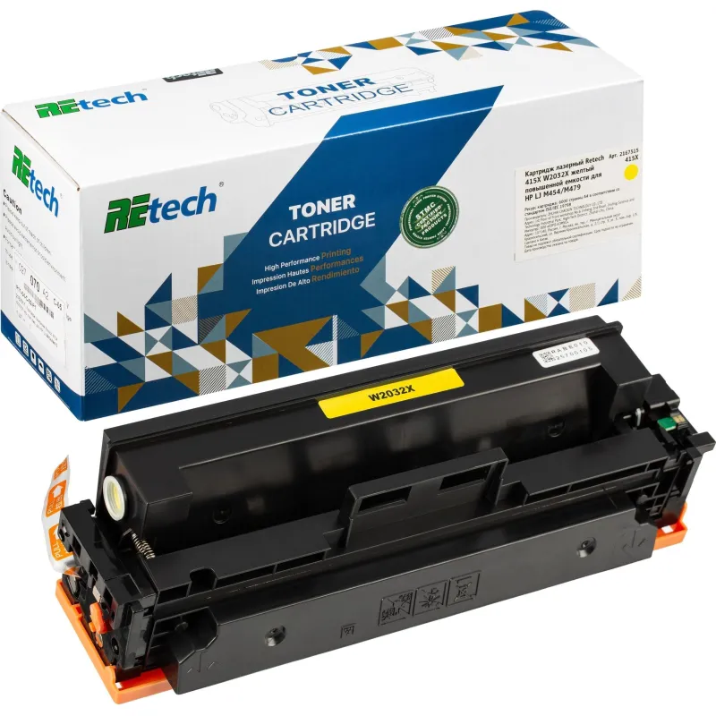 Картридж лазерный Retech 415X W2032X жел. пов. емк. для HP LJ M454/M479 2167515