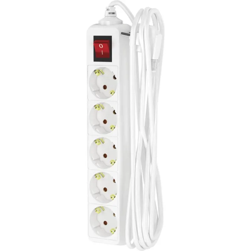 Удлинитель ФОТОН 16-35ЕS, 3м, 5 розеток, 16А, с выкл. с заземл. Белый 1876451 21208