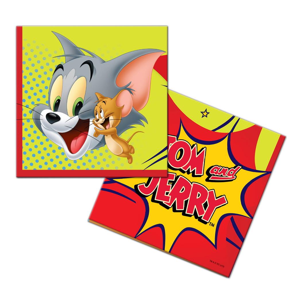 Салфетки бумажные ND Play Tom&Jerry трехслойные, 12 штук 286139