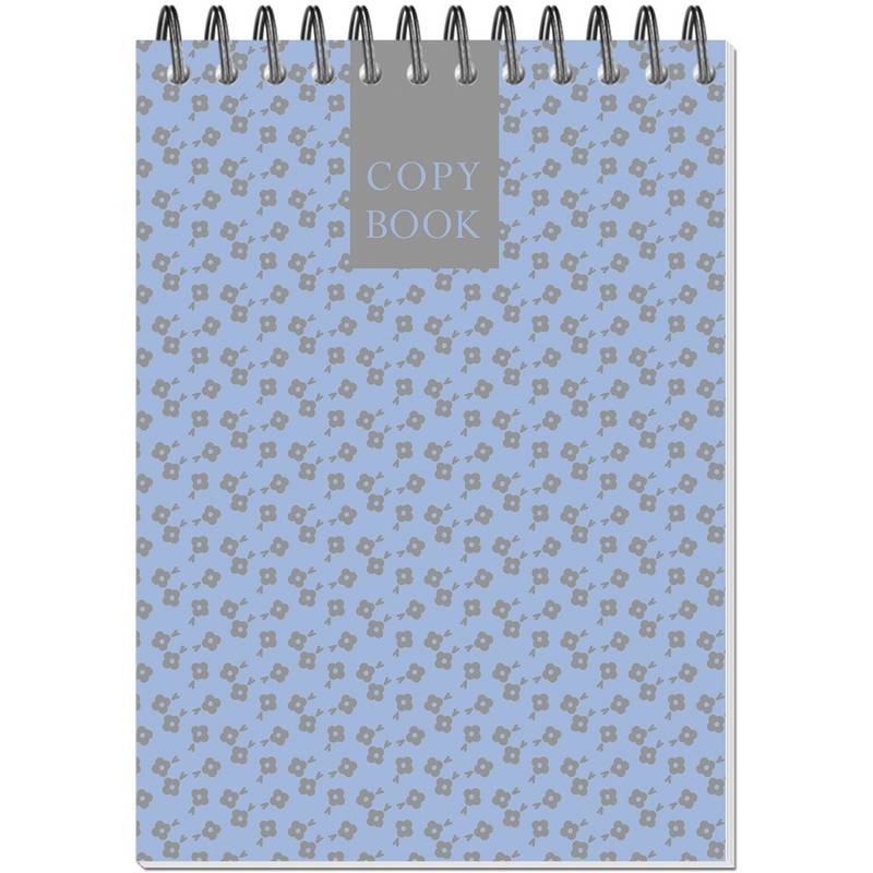 Блокнот Attache Fleur Лазурь A6 60 л. рзнцв. в точку спираль (101x145 мм) 1227135