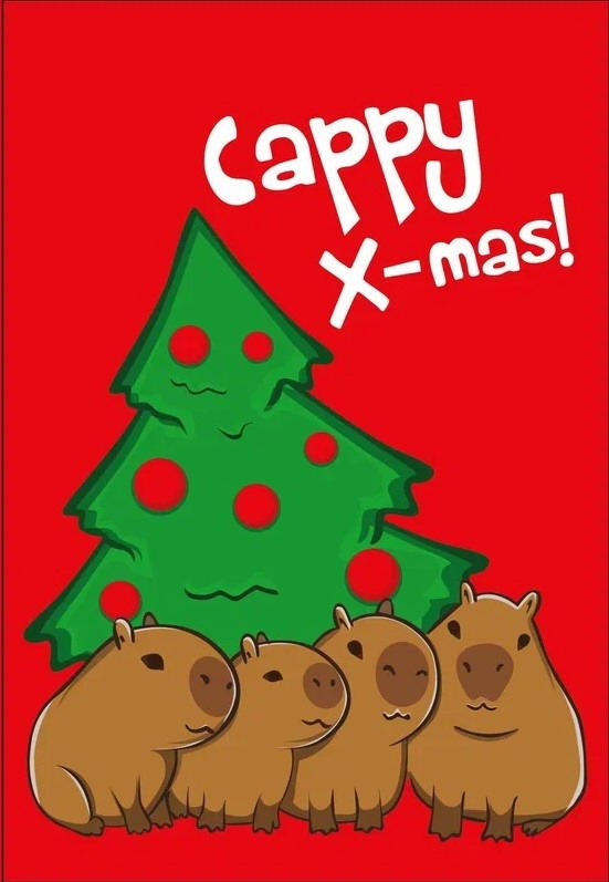 Блокнот CENTRUM Capy Christmas, формат А6, 60 листов, на гребне, целлюлозный картон 74082