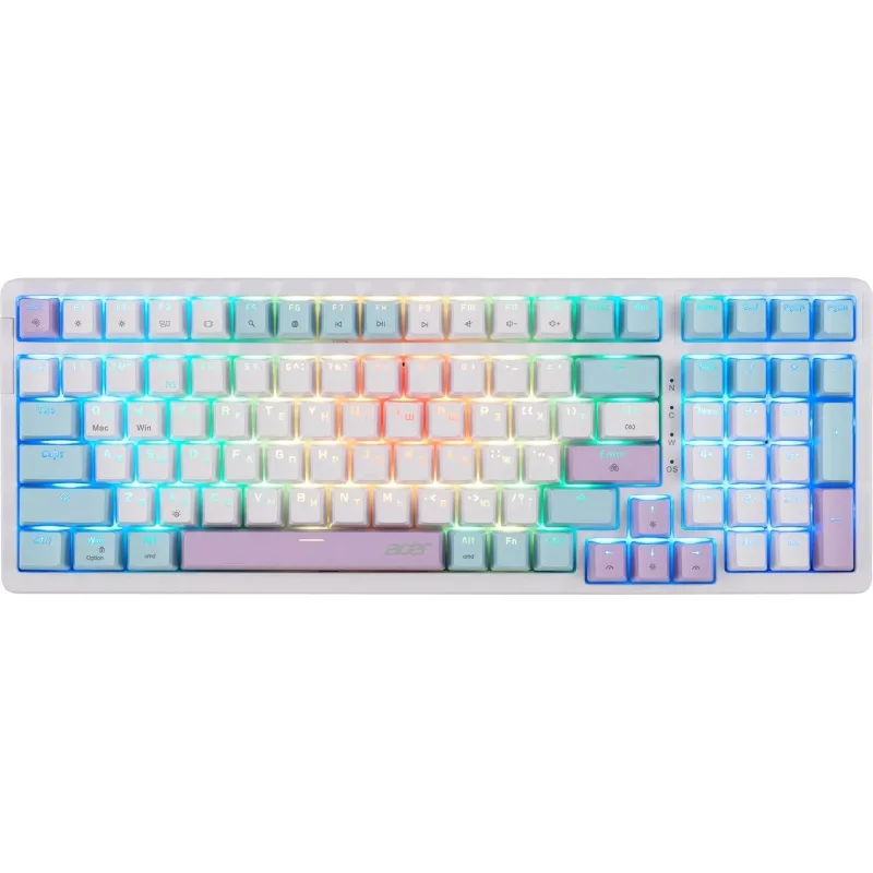 Клавиатура Acer OKW304 механич. USB Multimedia/gamer/LED (ZL.KBDCC.01V)бел 2200792