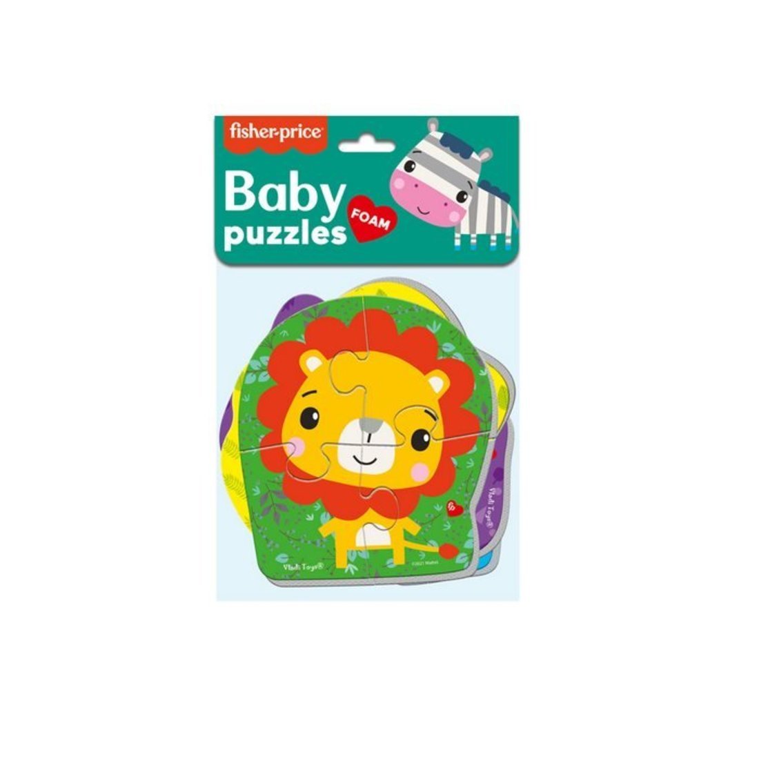 Мягкие пазлы Baby puzzle Fisher-Price Лев 4 картинки 13 элементов Vladi Toys VT1106-69