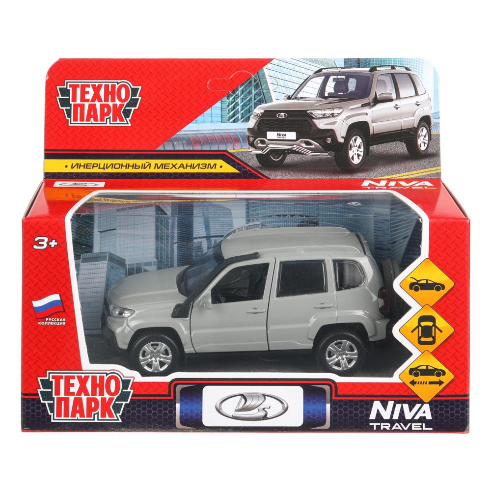 Машина Лада Нива Трэвел, 12 см,серый (игрушка) Технопарк NIVATRAVEL-12-SRGY-WOD