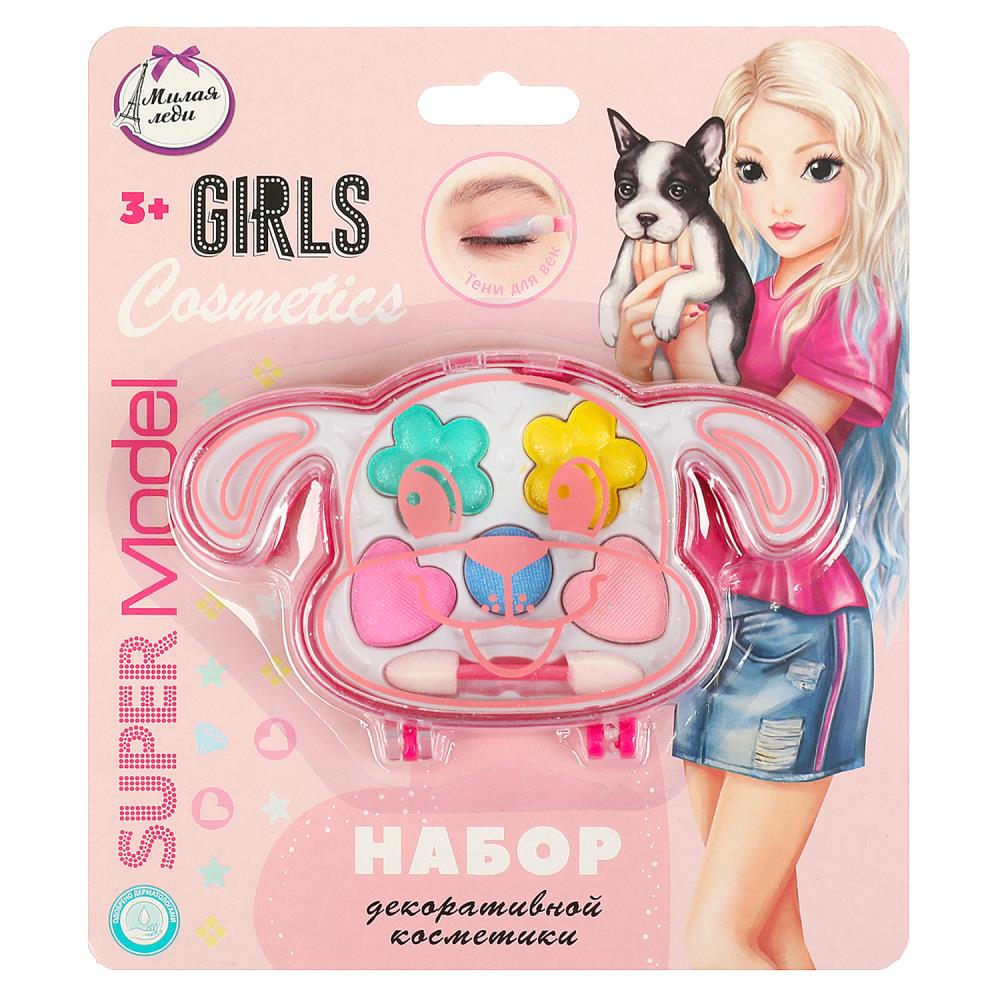 Косметика для девочек: тени для век, аппликатор Супер модель. Мопсик Милая леди 70532C-SMP-ML