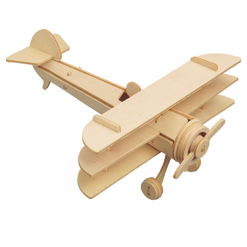 Триплан, деревянная сборная модель Wooden Toys P074