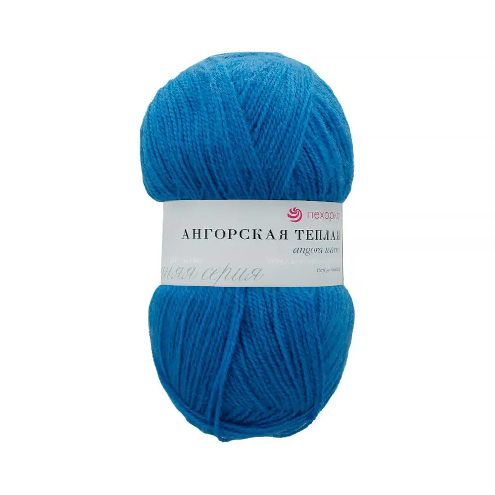 Пряжа ПЕХОРКА Ангорская тёплая 480м/100г цвет 45-Т.бирюза 2125620450