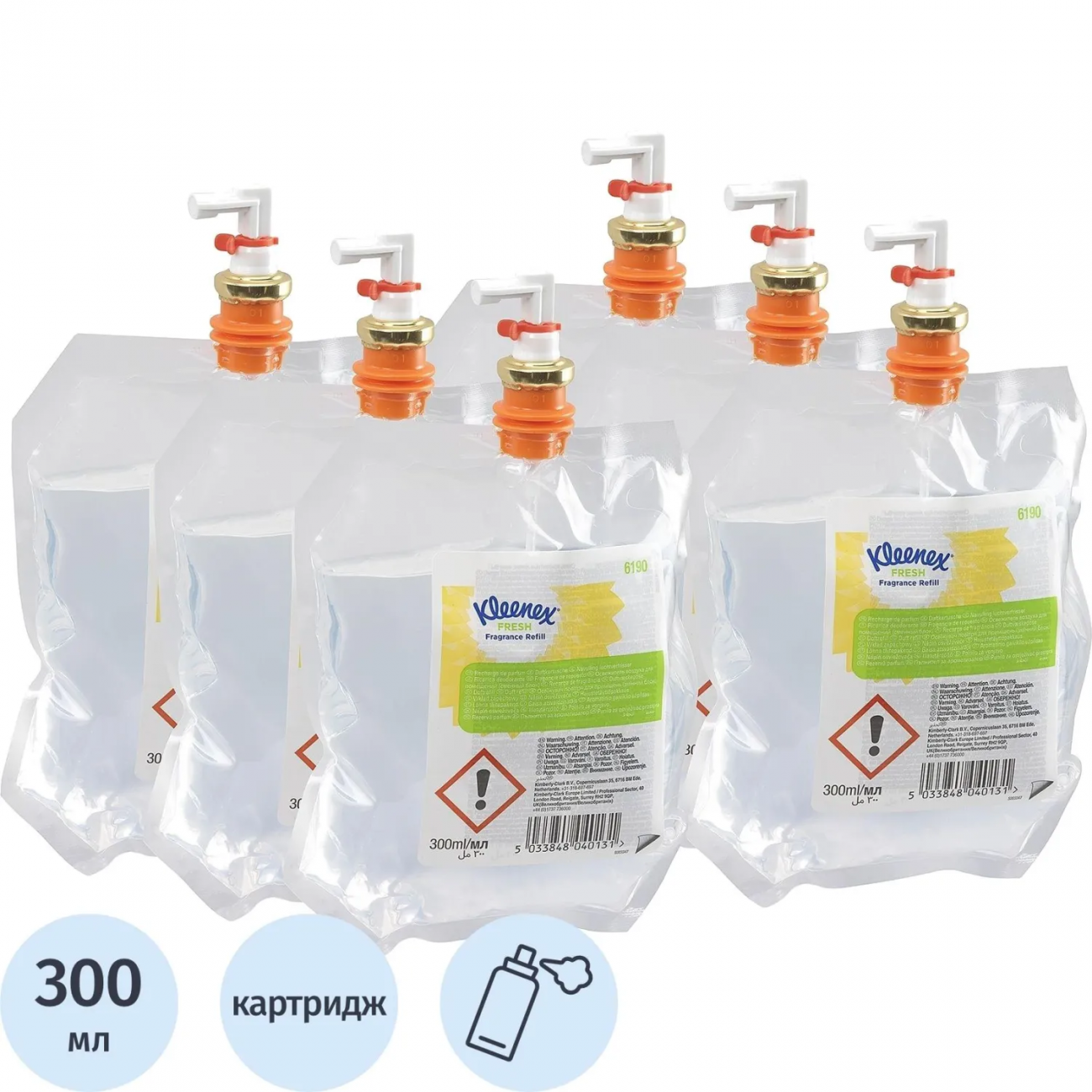 Картридж сменный Освежитель воздуха д/дисп КК Kleenex Свежесть, 6 шт 6190 Kimberly-Clark 1047744