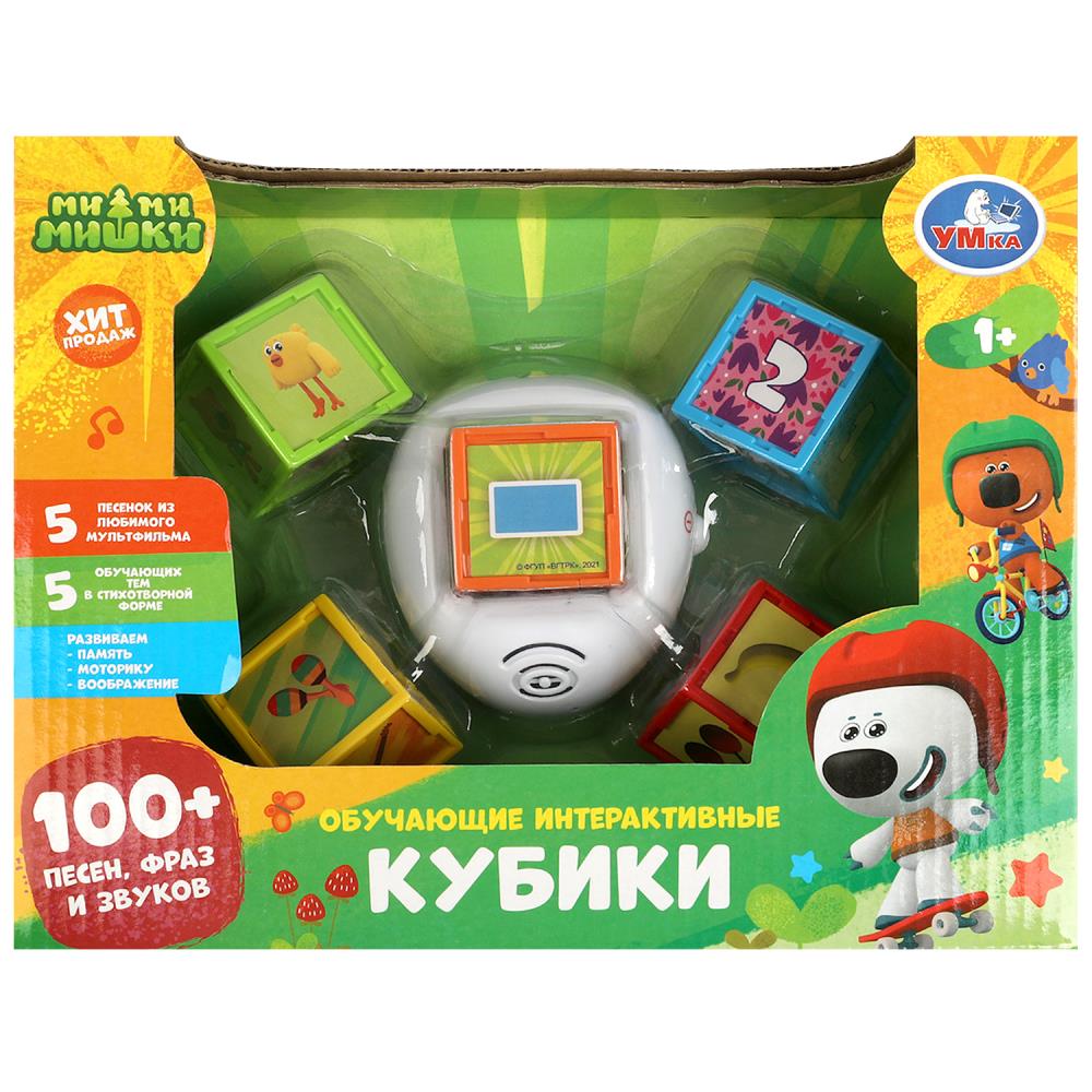Обучающие кубики 100 песен, фраз, звуков "Ми-ми-мишки" УМка HT777-R2