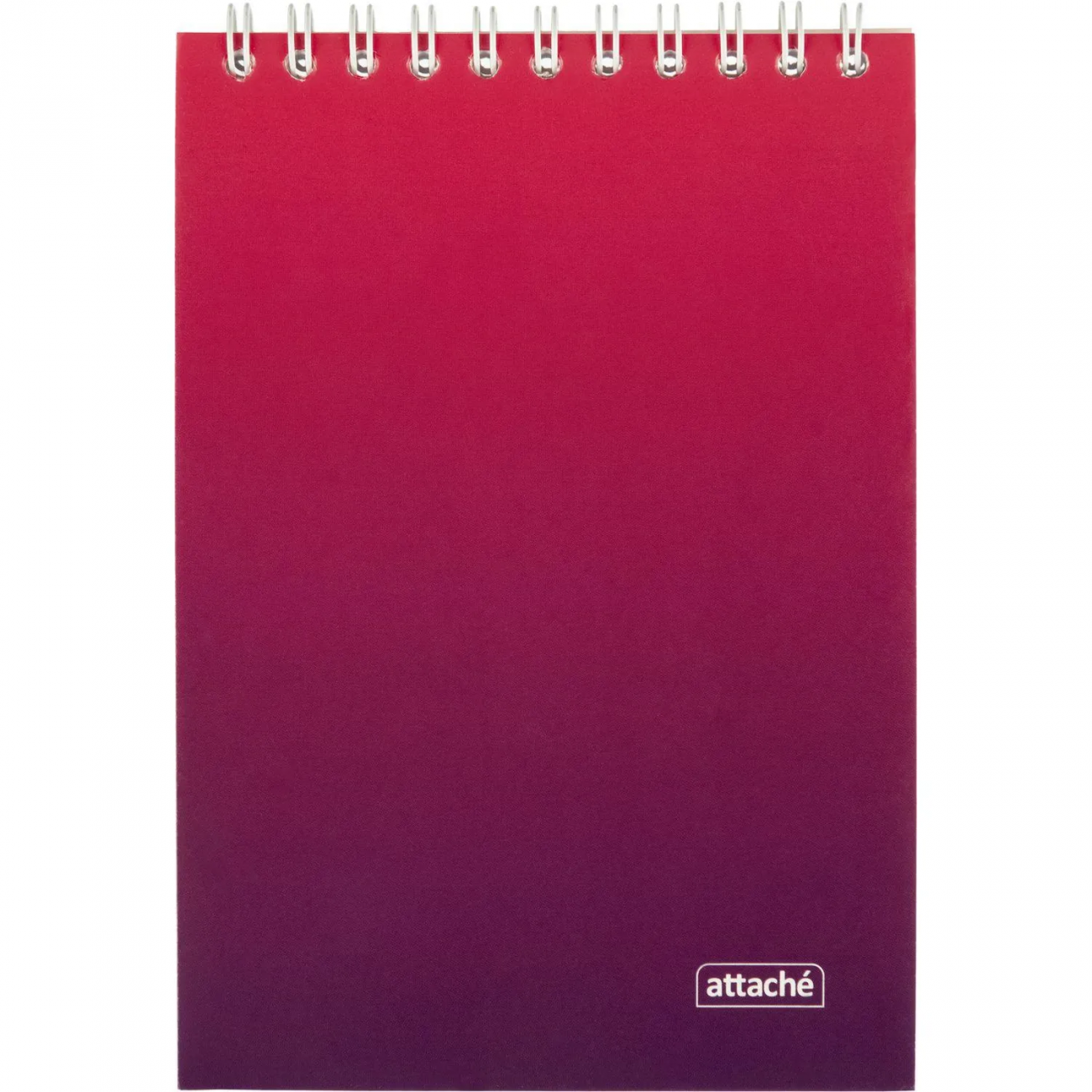 Блокнот А6 60л Attache Градиент Малиновый клетка, 65г, греб, УФ-лак 1919326