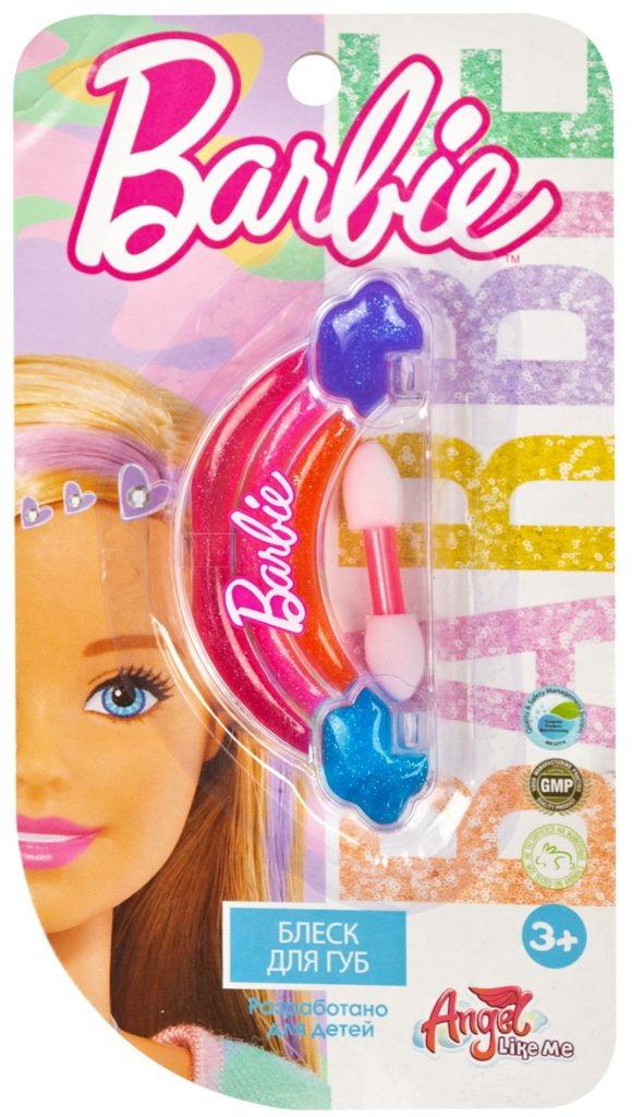 Набор косметики для девочек Barbie Блеск для губ Радуга Barbie01-02